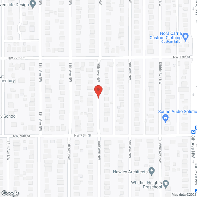 Map of the neighborhood around Sunset Ridge Adult Family Home