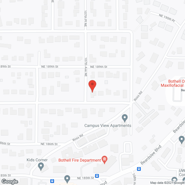 Map of the neighborhood around Caring Adult Family Home #1