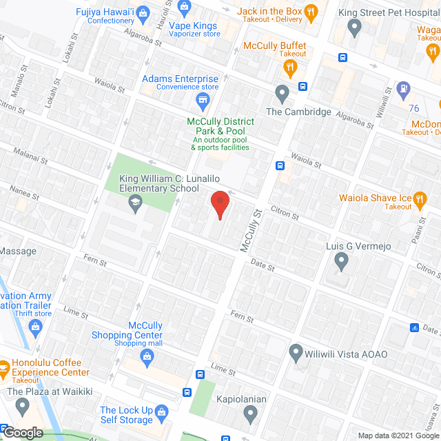Map of the neighborhood around Mc Cully Circle Apartments