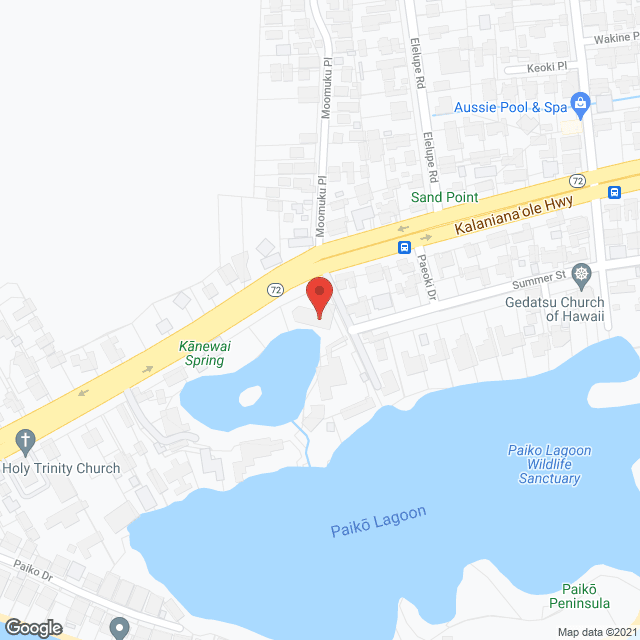 Map of the neighborhood around Kuliwai Villa