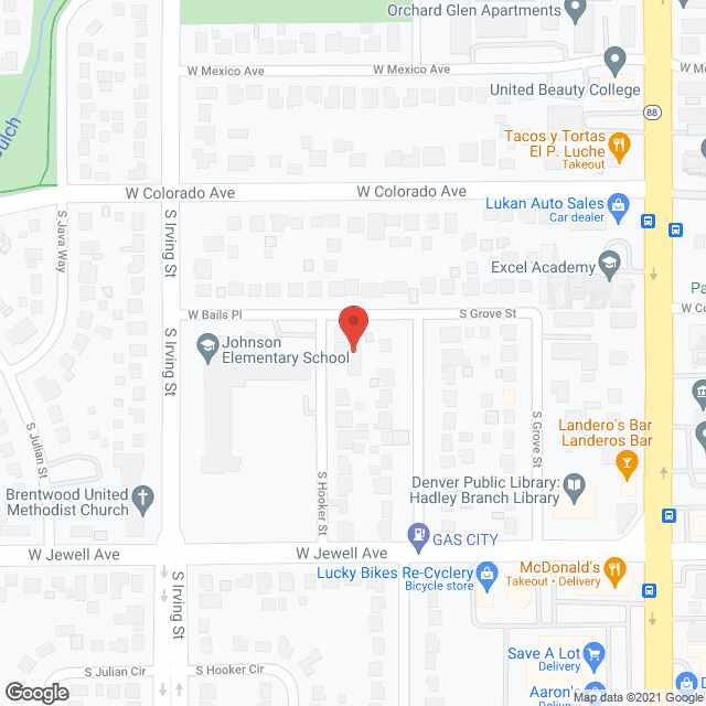 Map of the neighborhood around New Visions