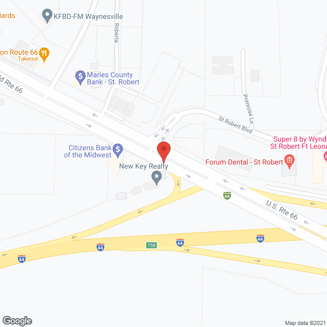 Map of the neighborhood around Primrose Residential Care