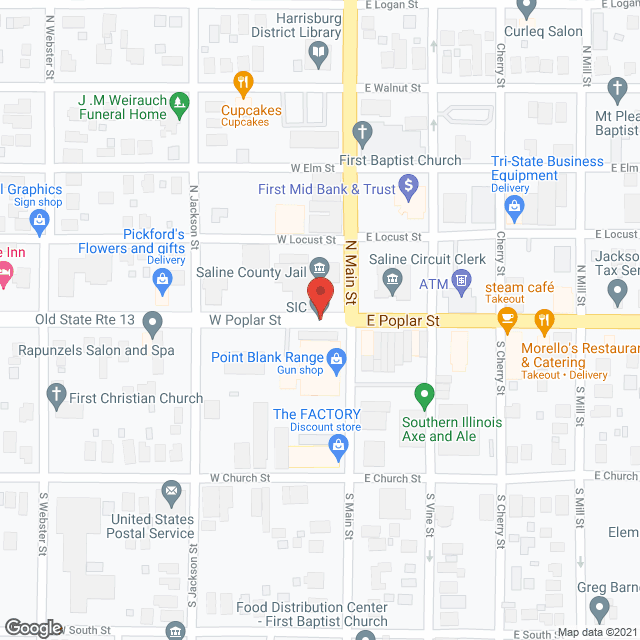Map of the neighborhood around Blackman Hi-Rise