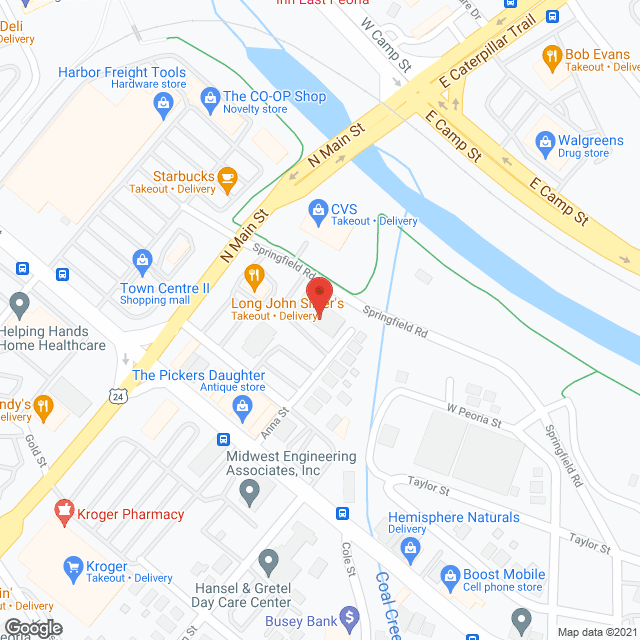Map of the neighborhood around Mel Hasty Retirement Ctr