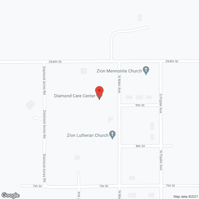 Map of the neighborhood around Diamond Care Ctr