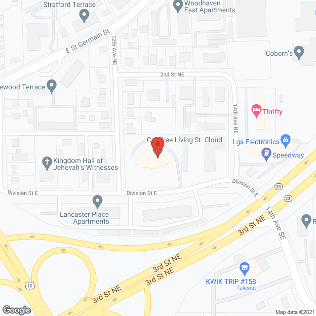 Map of the neighborhood around St Cloud Carefree Living