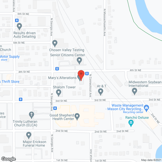 Map of the neighborhood around Shalom Tower 2
