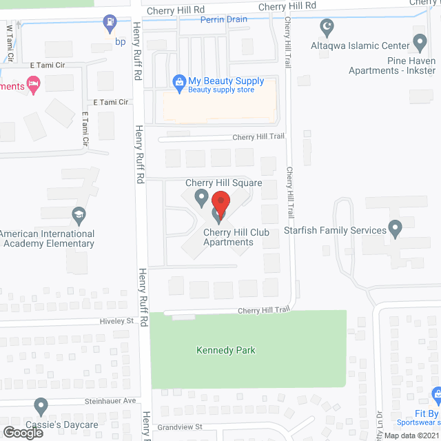 Map of the neighborhood around Chateau Cherry Hill Housing