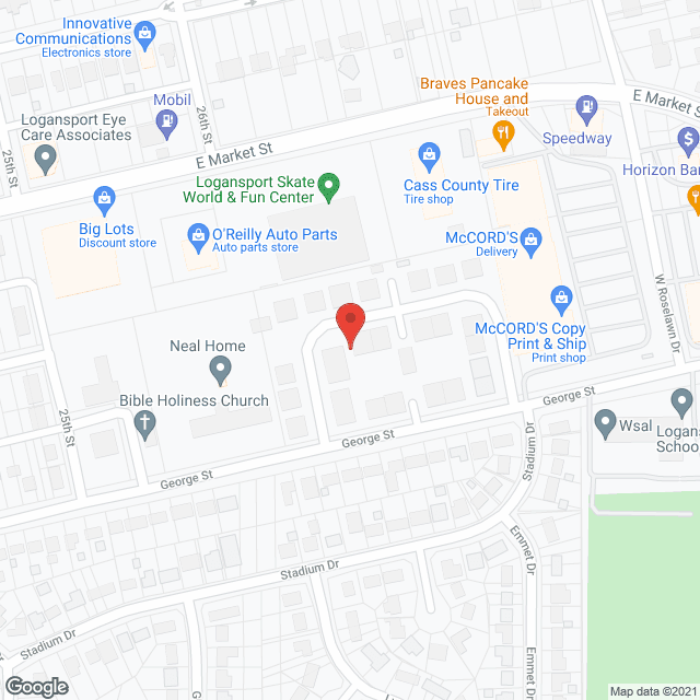 Map of the neighborhood around Monticello Housing Co