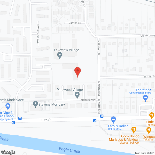 Map of the neighborhood around Lakeview Village Inc