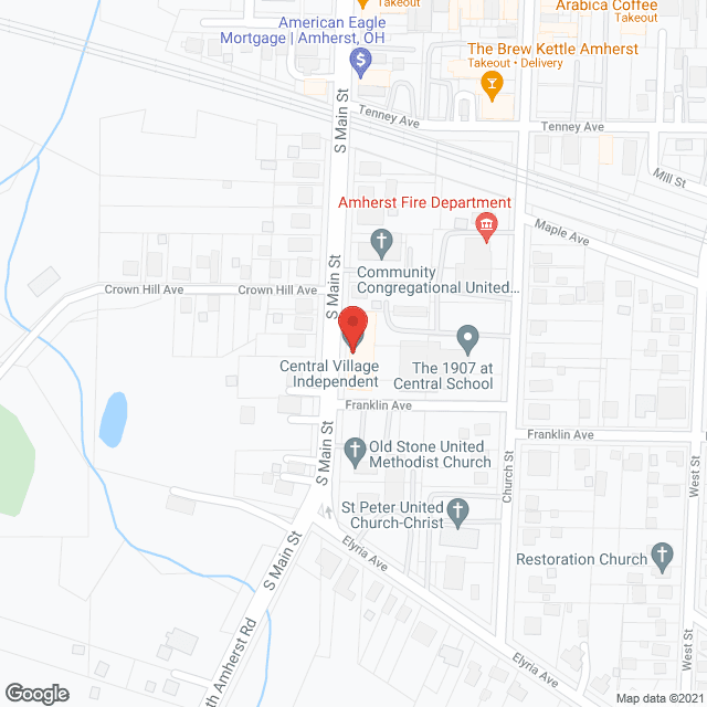Map of the neighborhood around Central Village Suites