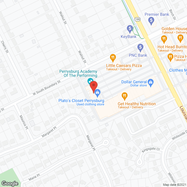 Map of the neighborhood around Louisiana House
