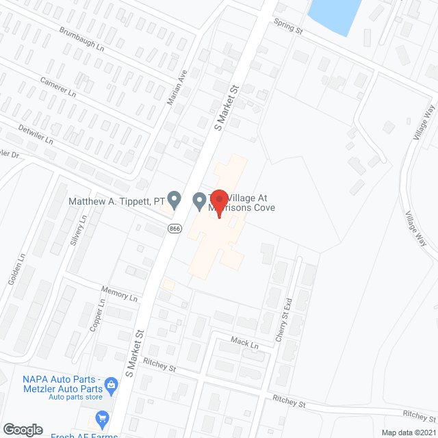 Map of the neighborhood around Morrisons Cove Home