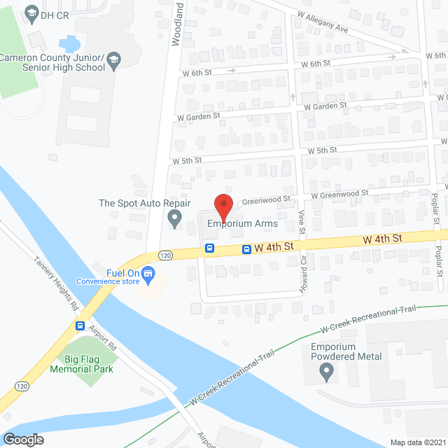 Map of the neighborhood around Emporium Arms
