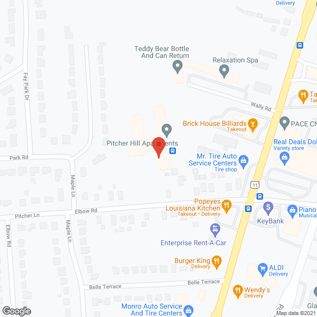 Map of the neighborhood around Pitcher Hill Apartments