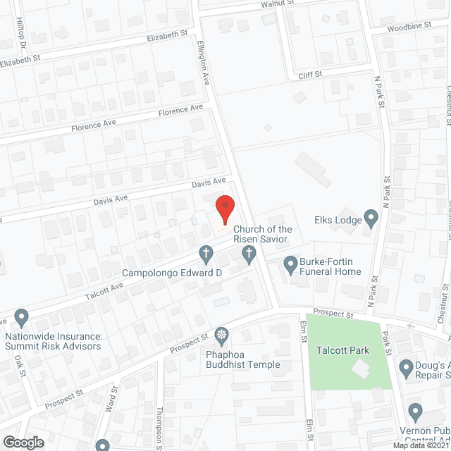 Map of the neighborhood around Char-Laine Manor