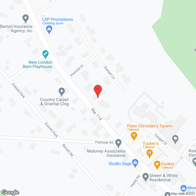 Map of the neighborhood around Woodcrest Retirement