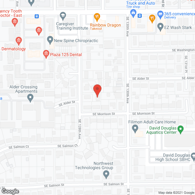 Map of the neighborhood around Forever Friends