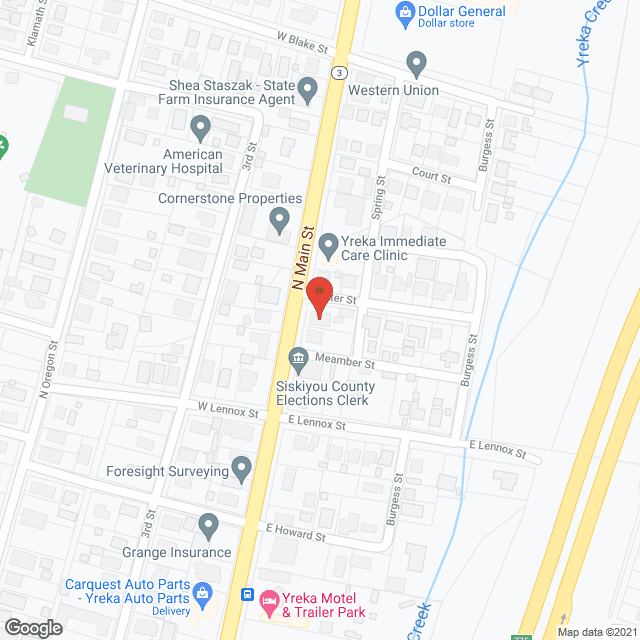 Map of the neighborhood around Yreka Guest Home