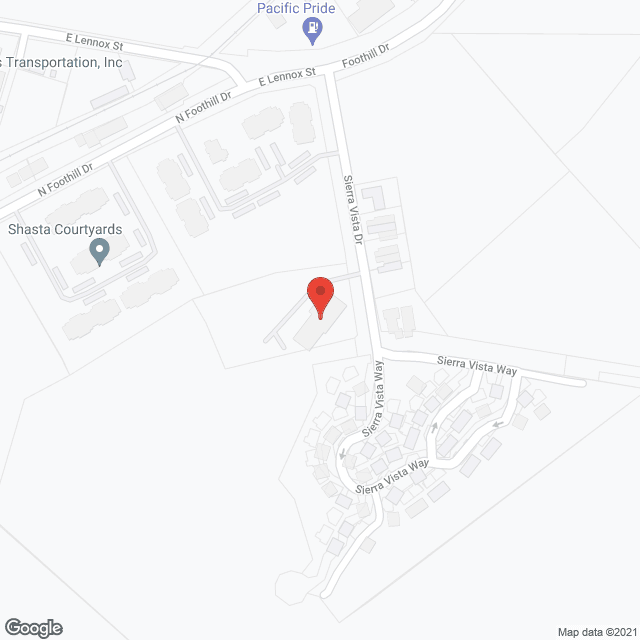 Map of the neighborhood around Sierra Vista Retirement Ctr