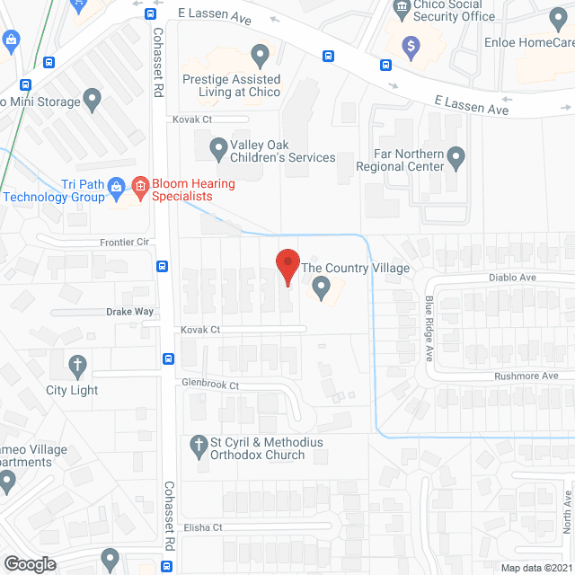 Map of the neighborhood around Country Village