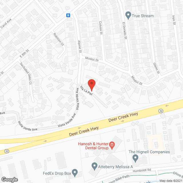Map of the neighborhood around Turning Point Commons- HUD/SECTION 8