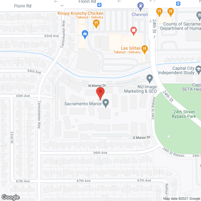 Map of the neighborhood around Sacramento Manor Inc