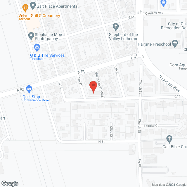 Map of the neighborhood around Humphrey's Guest Home