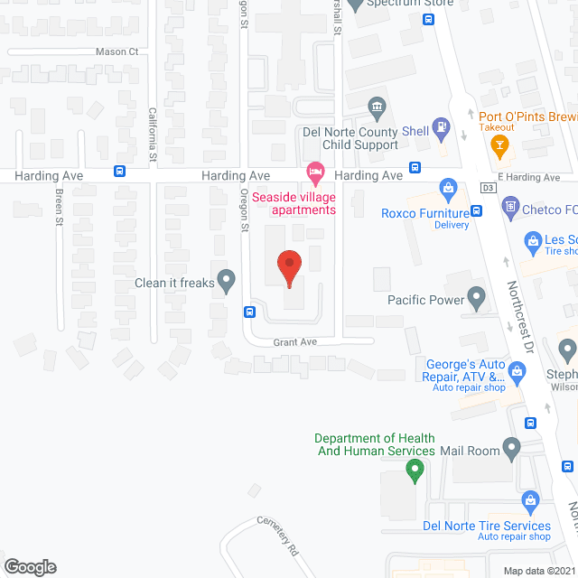 Map of the neighborhood around Crescent City Senior Apt