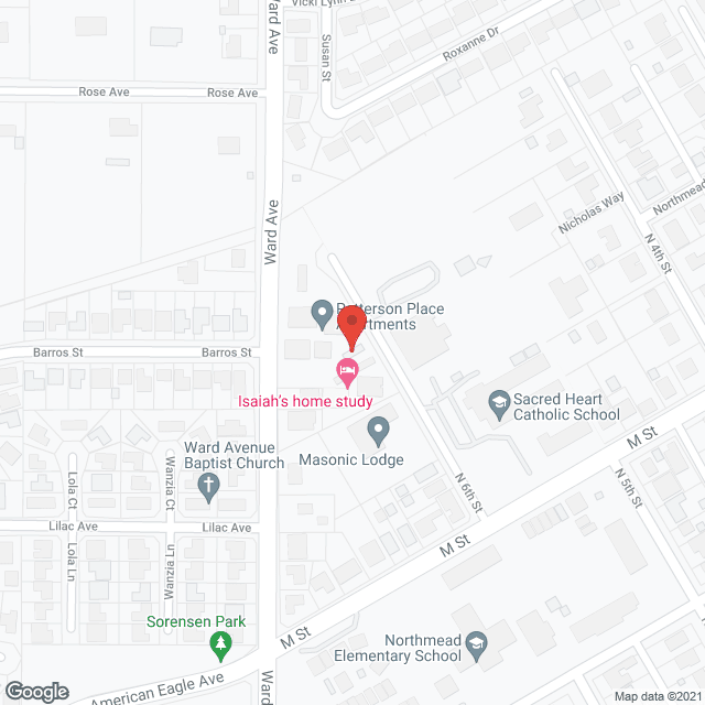 Map of the neighborhood around Patterson Place Apartments
