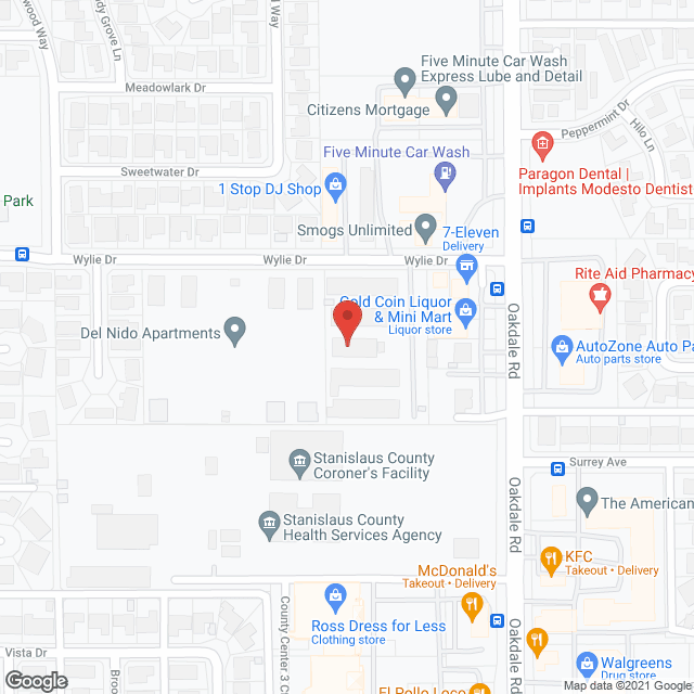 Map of the neighborhood around Amber Lights Apartments