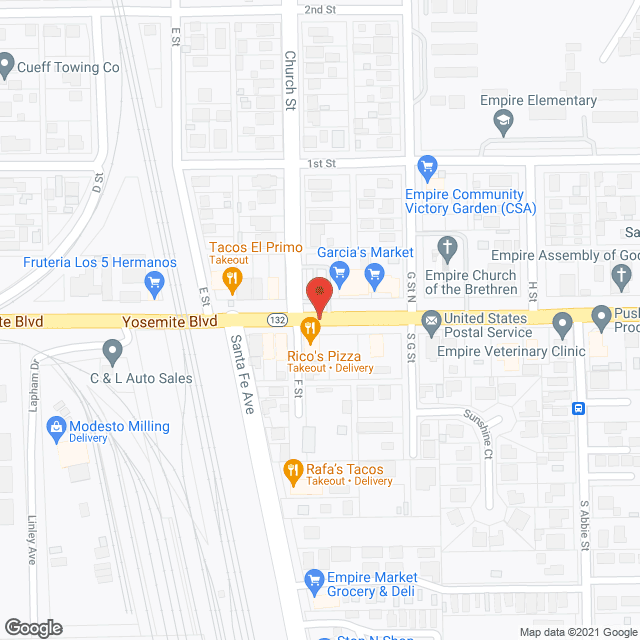 Map of the neighborhood around Little's Guest Home