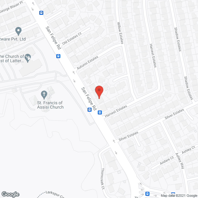 Map of the neighborhood around Silver Star