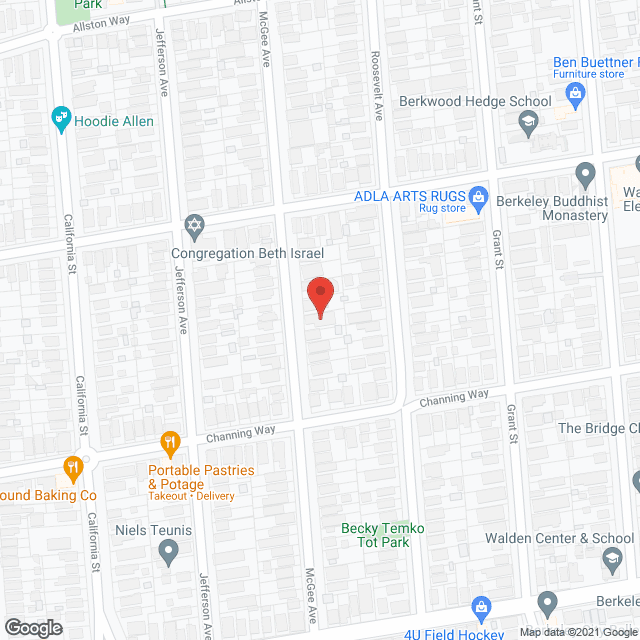 Map of the neighborhood around Golden Rest Home