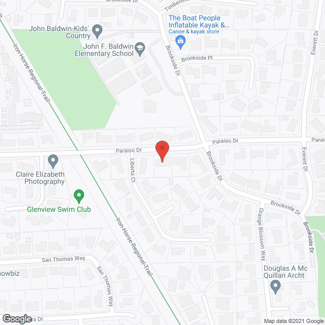 Map of the neighborhood around Danville Care Home