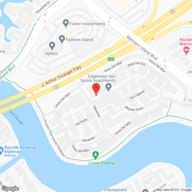 Map of the neighborhood around Edgewater Isle Senior Apts