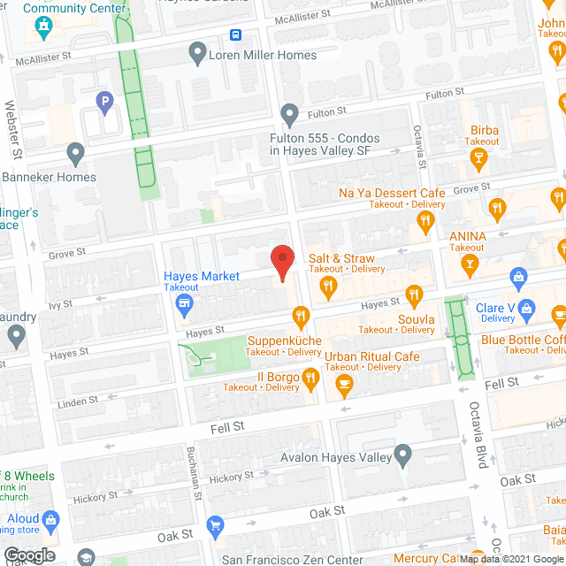 Map of the neighborhood around The Village at Hayes Valley (do not merge)