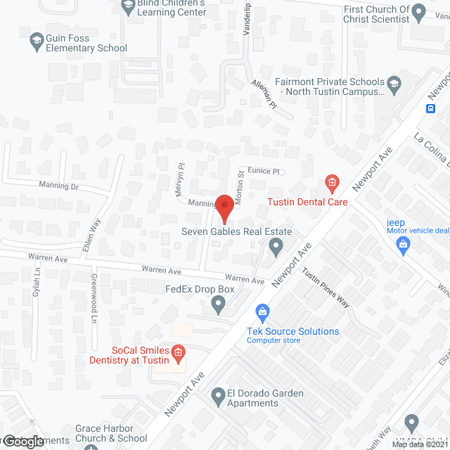 Map of the neighborhood around Tustin Hills Ddn