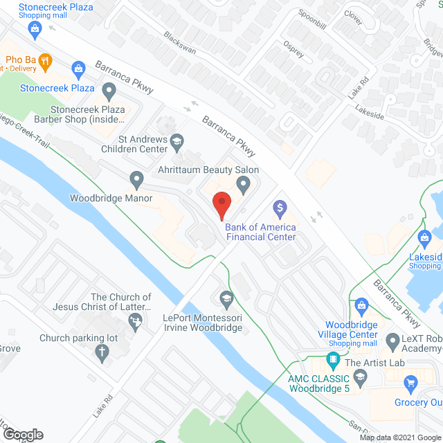 Map of the neighborhood around Woodbridge Manor
