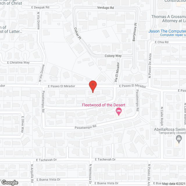 Map of the neighborhood around Palm Springs Manor