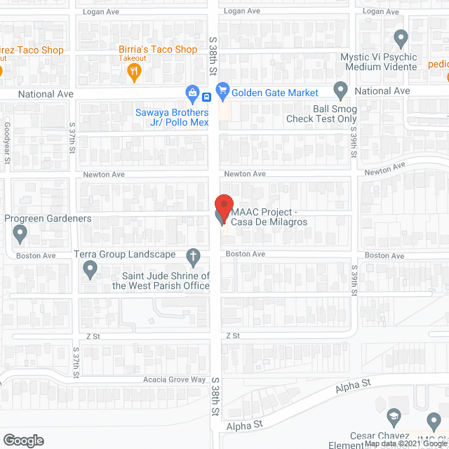 Map of the neighborhood around Casa De Milagros