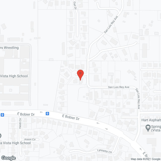 Map of the neighborhood around Vista Hill Home