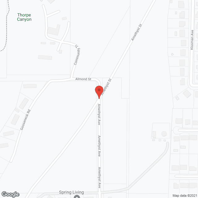 Map of the neighborhood around Amethyst Board and Care