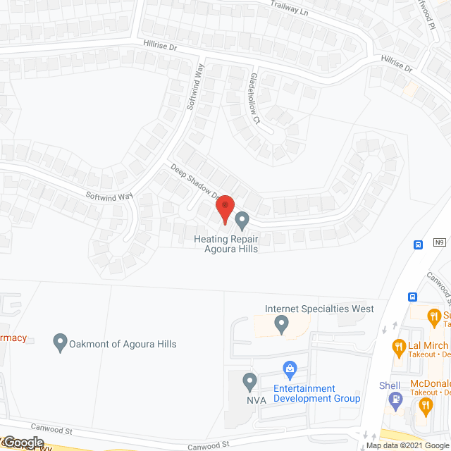Map of the neighborhood around Leisure Living Agoura Hills