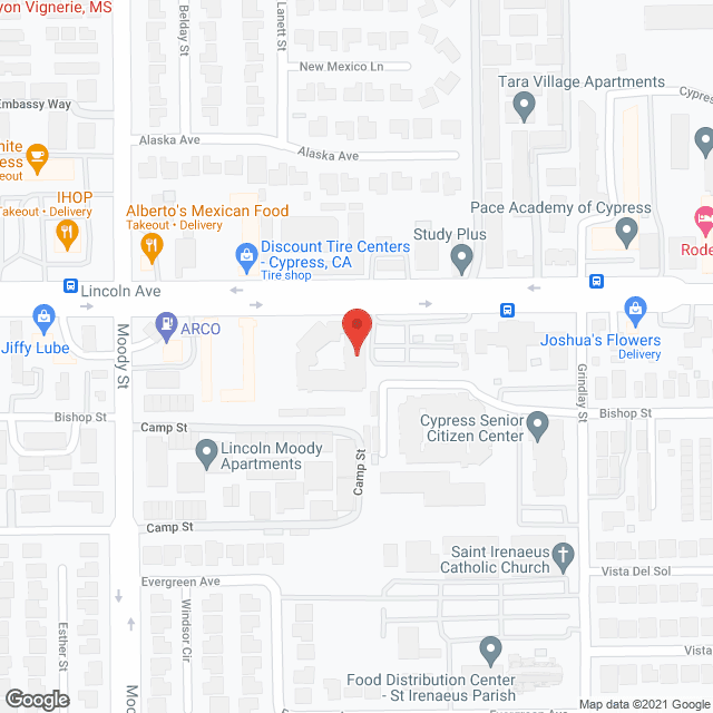 Map of the neighborhood around Cypress Pointe Senior Community