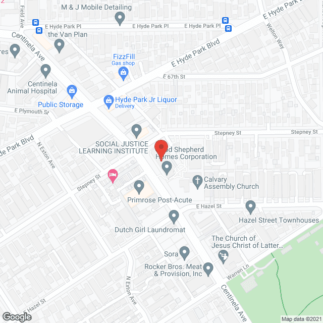 Map of the neighborhood around Good Shepherd Homes II