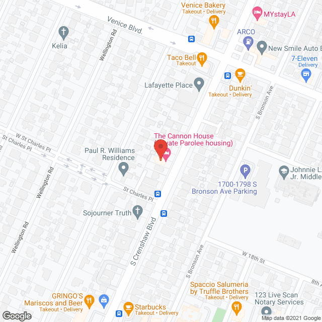 Map of the neighborhood around Palace of Venice Board and Care