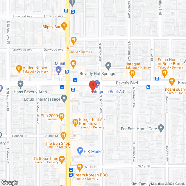 Map of the neighborhood around Oxford Lodge