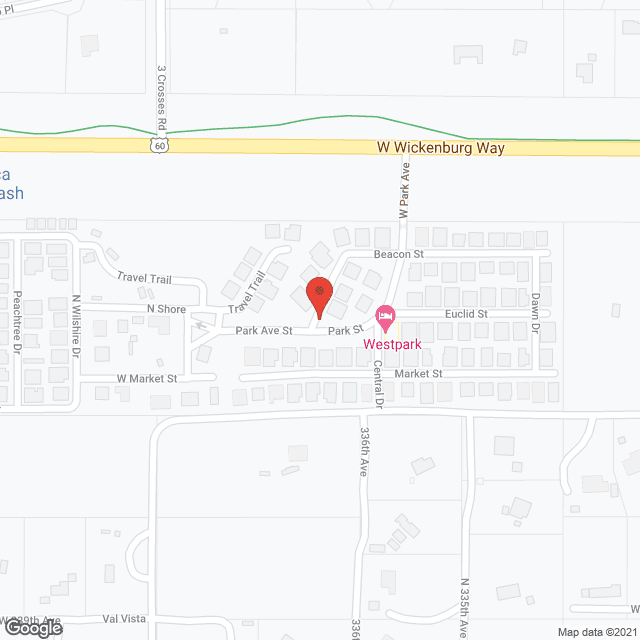 Map of the neighborhood around Westpark