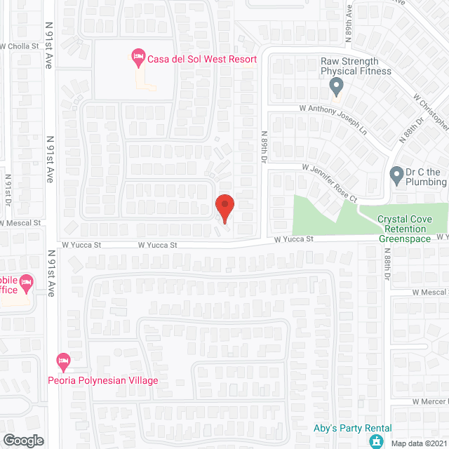 Map of the neighborhood around Casa Del Sol Resorts